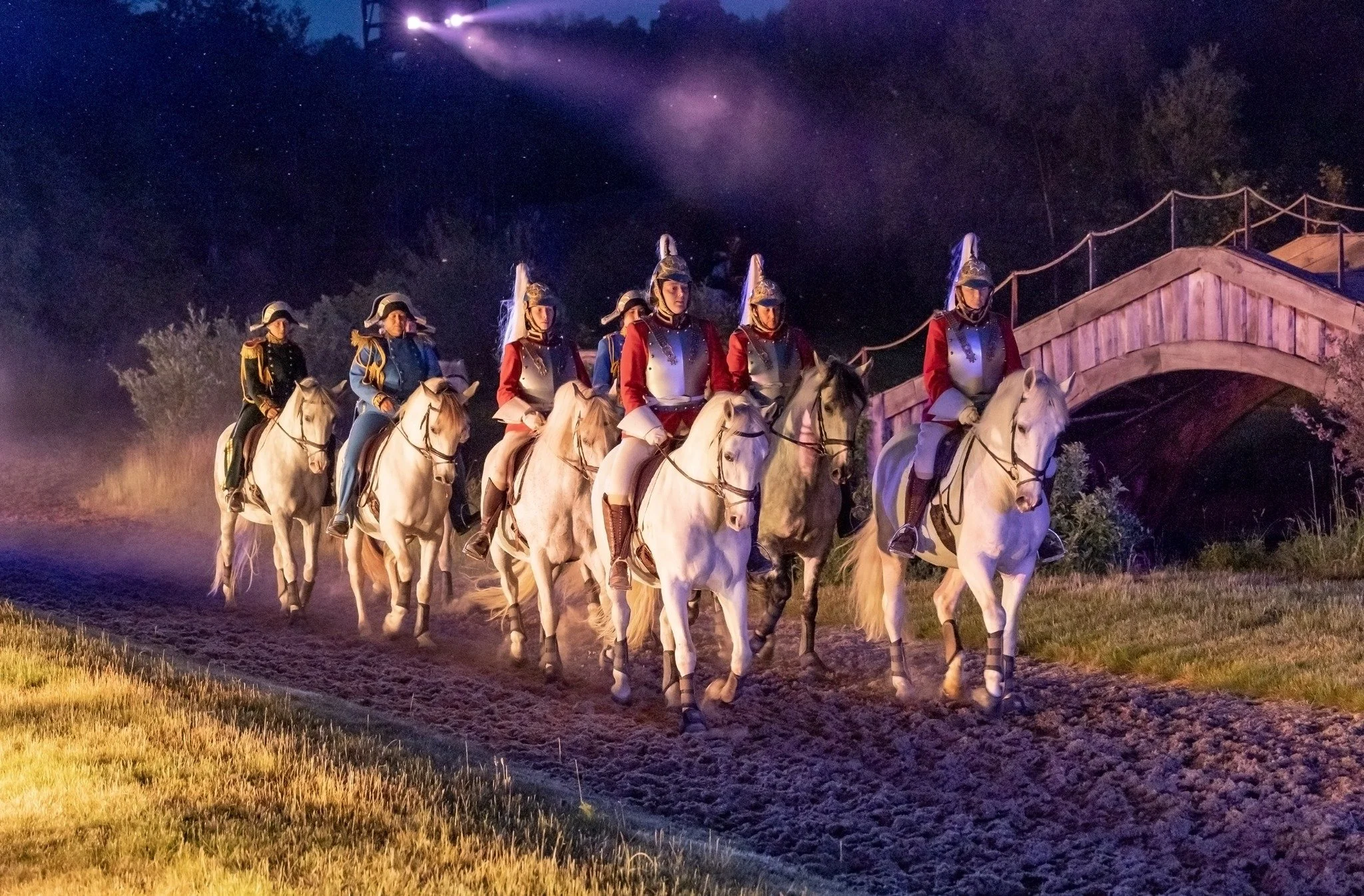 Horse riders in the Kynren night show