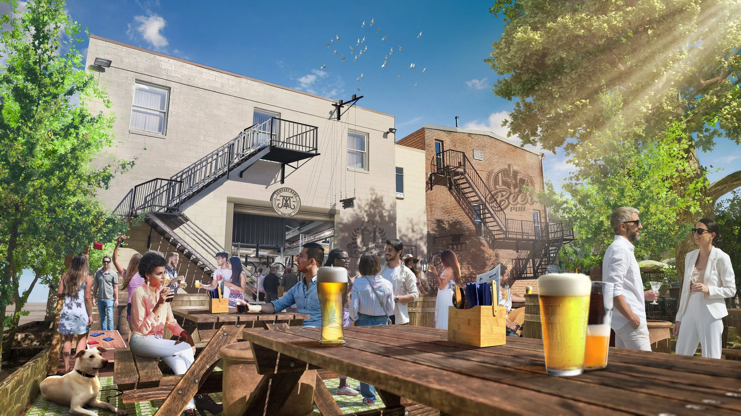 Beer garden visual